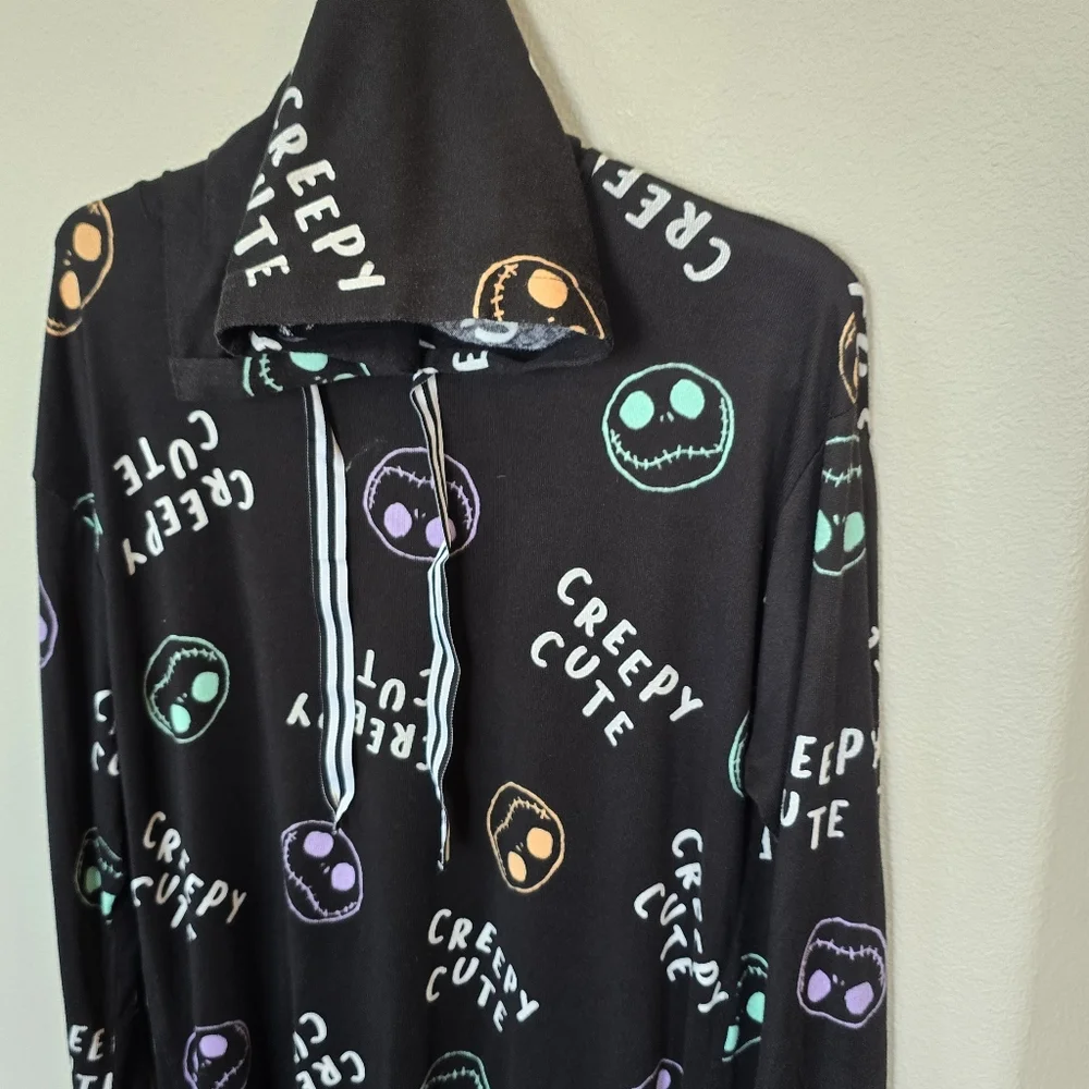 Disney the Nightmare Before Christmas  Hooded Sleepwear Nightgown  Kids M 8/10 - Picture 9 of 12